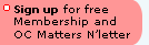 Signup for free membership and OC Matters newsletter
